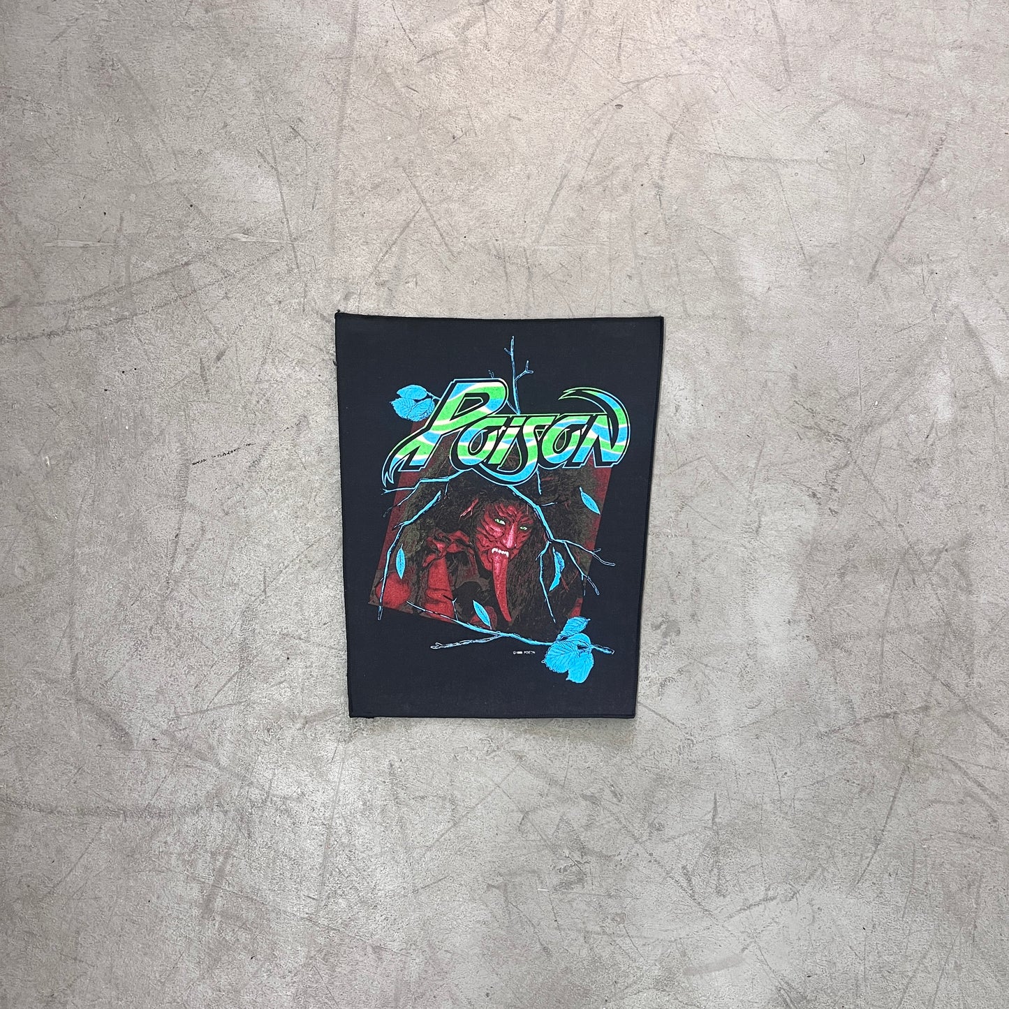 POISON OPEN UP AND SAY...AHH! BACK PATCH 1988