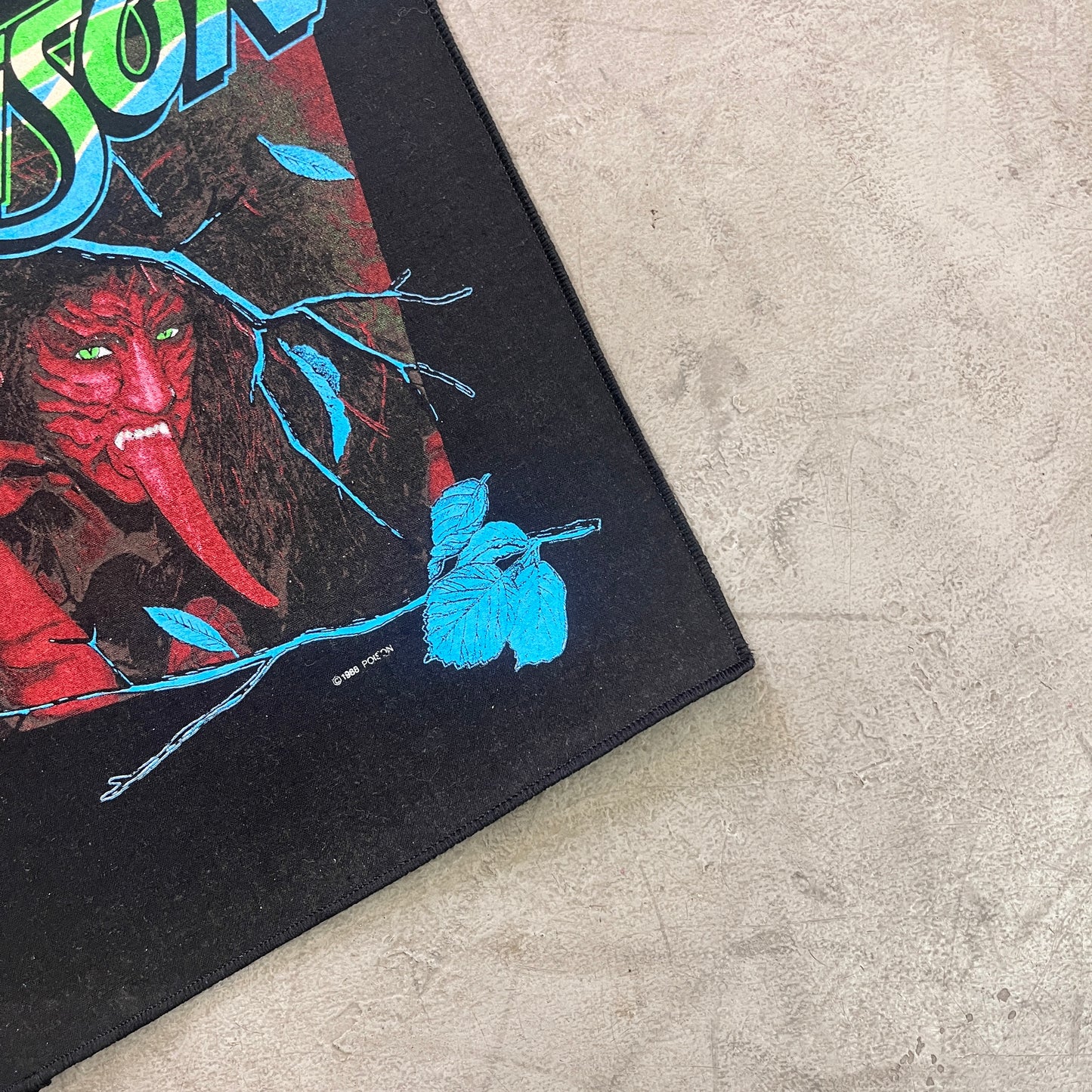 POISON OPEN UP AND SAY...AHH! BACK PATCH 1988