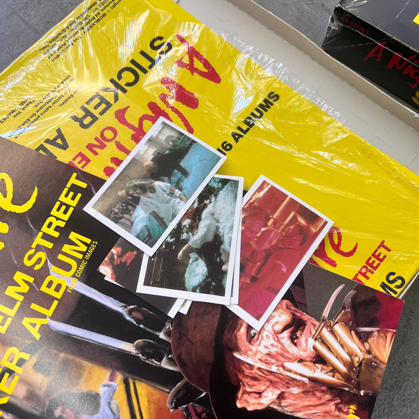 NIGHTMARE ON ELM STREET STICKER PACKS W/ COLLECTORS BOOK 80s