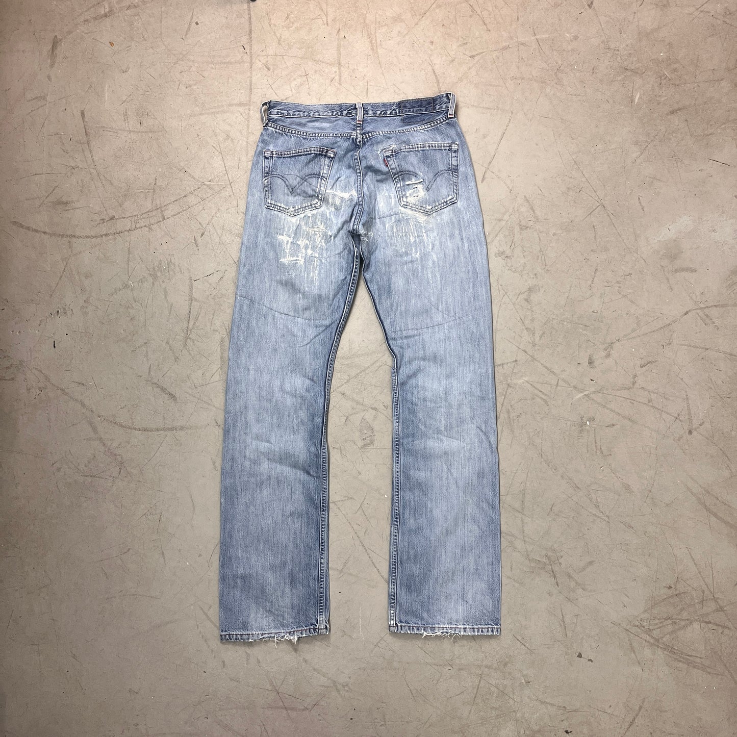 LEVIS 501 REPAIRED DENIM 32W/34L