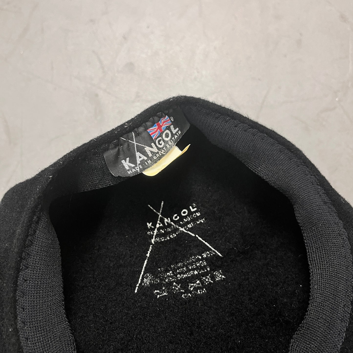 KANGOL WOOL BLK FLAT CAP 90s
