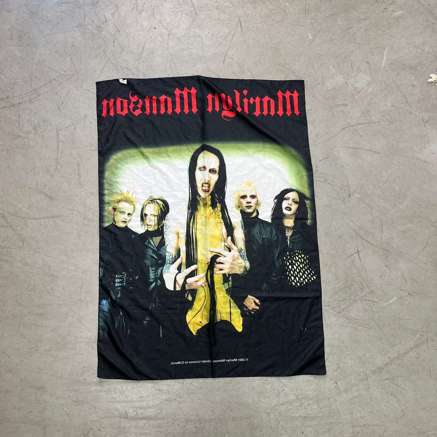 MARILYN MANSON GUNS, GOD, & GOVERNMENT BANNER 2001