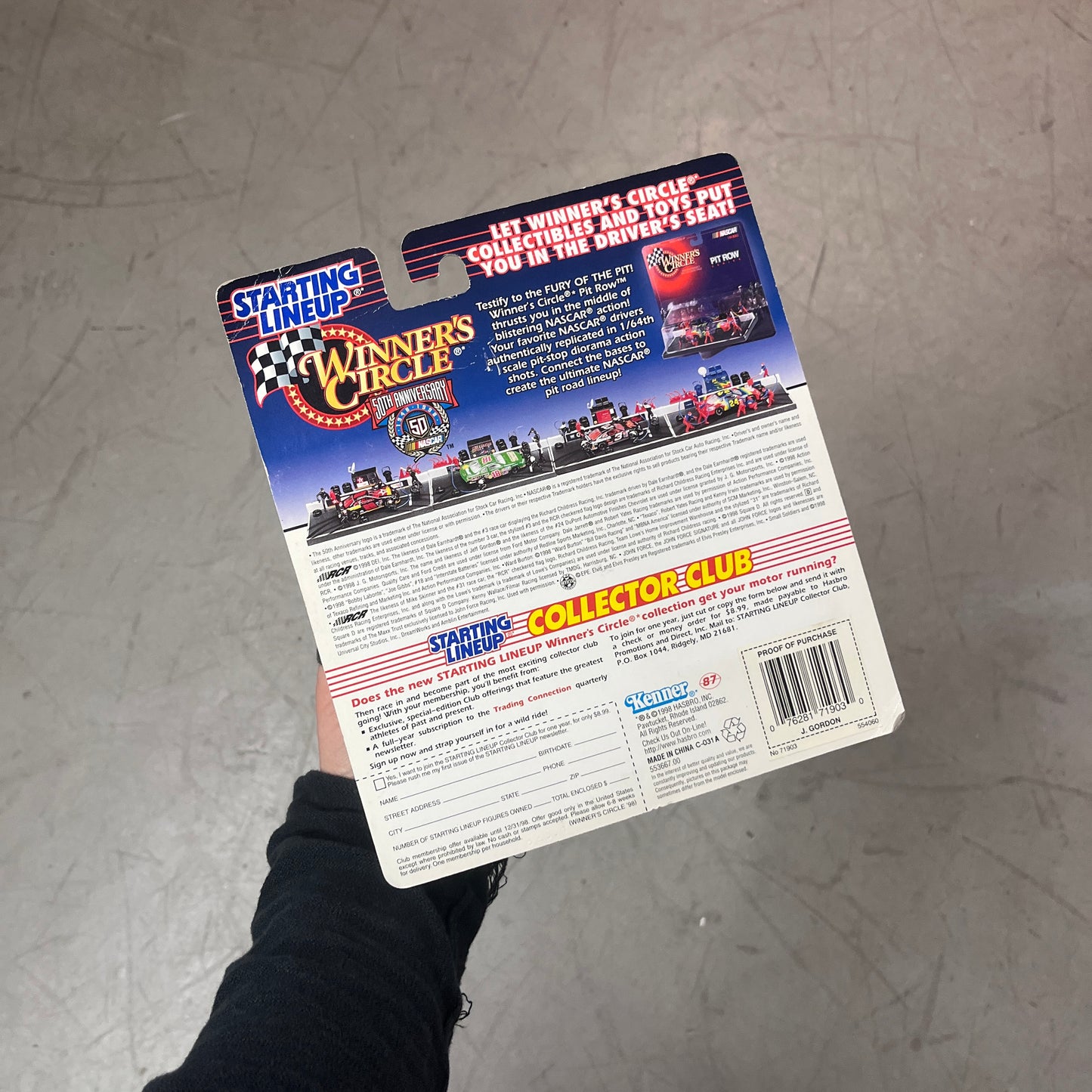 JEFF GORDON STARTING LINE UP WINNERS CIRCLE COLLECTIBLE 1998
