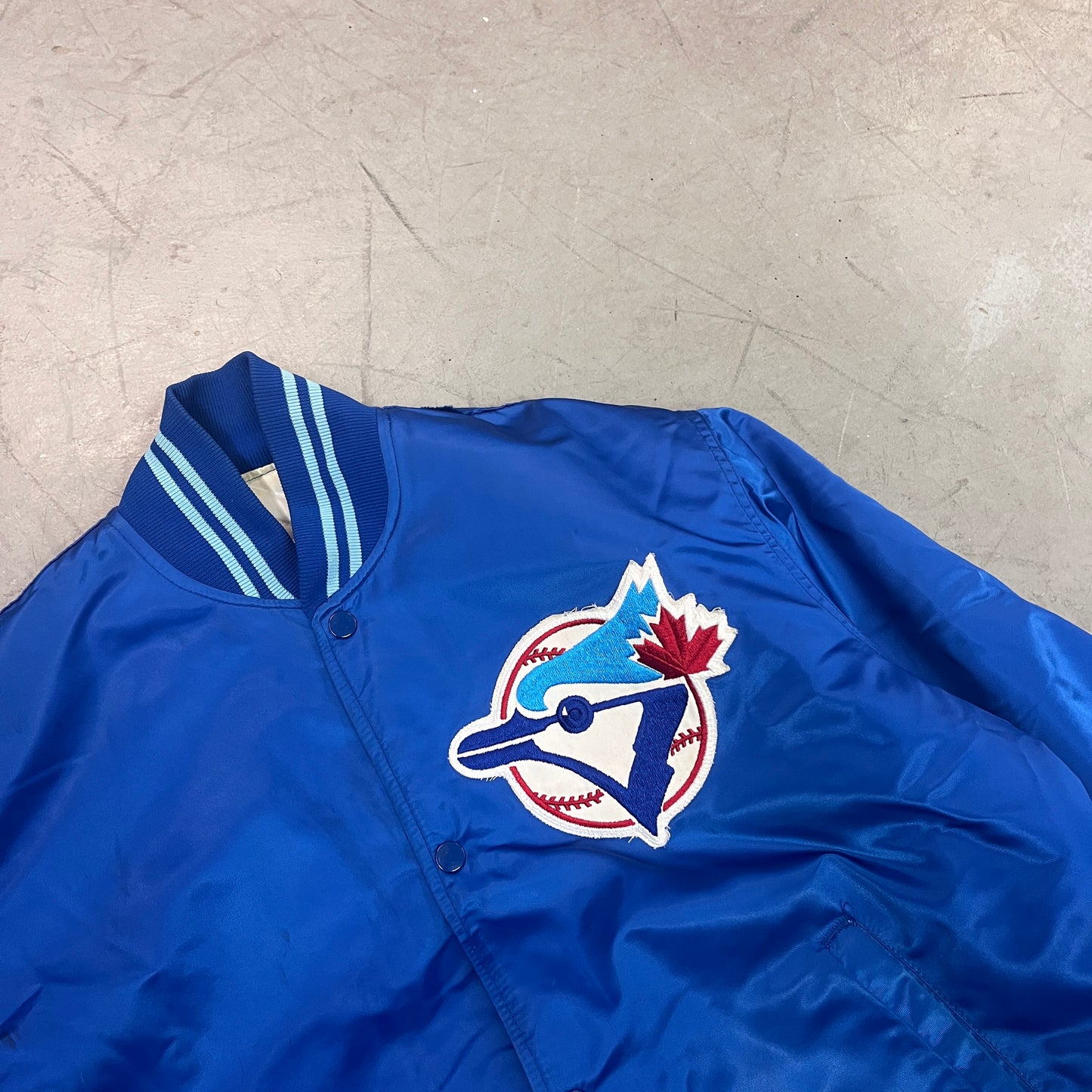 STARTER MLB BLUE JAYS SATIN JACKET 80s [L]