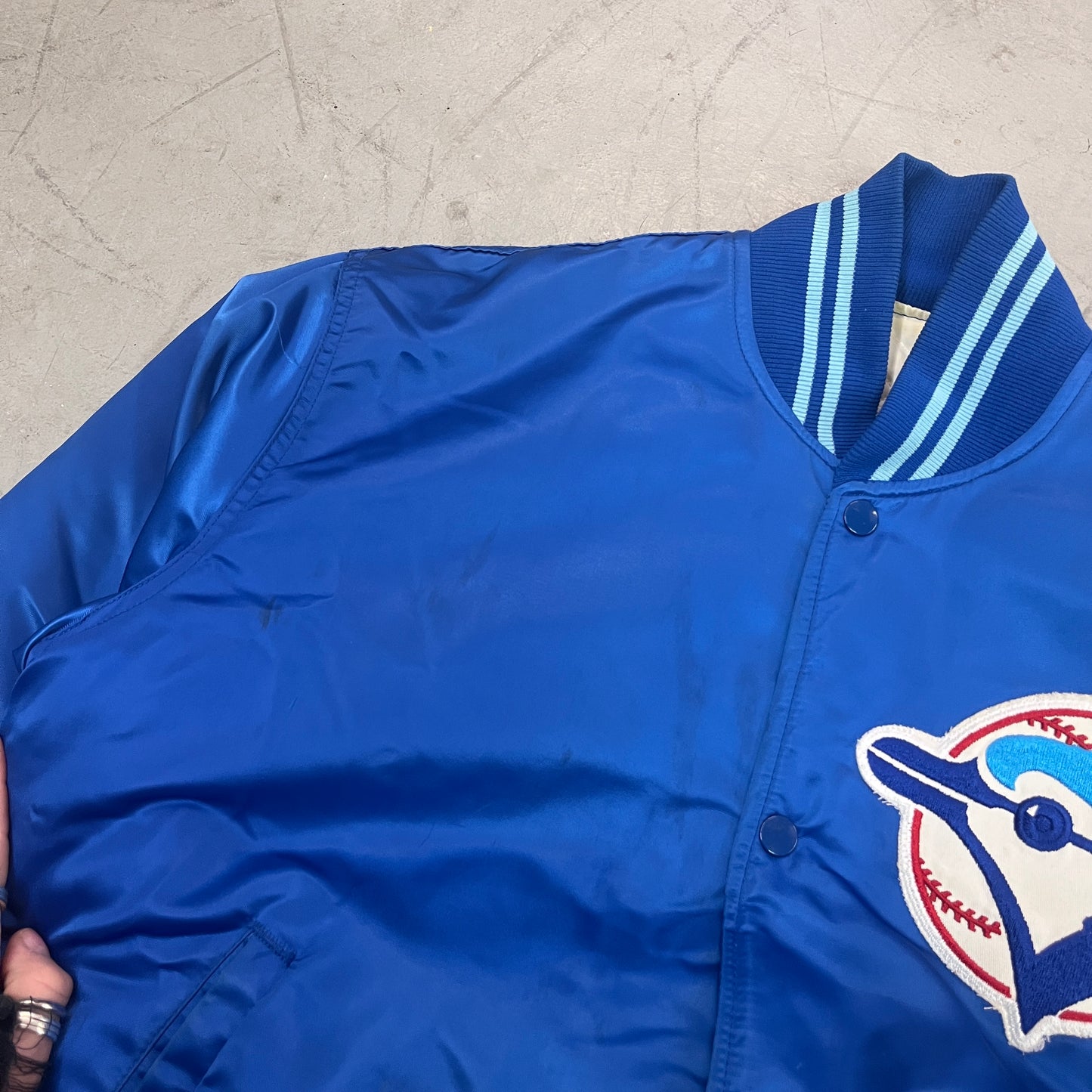 STARTER MLB BLUE JAYS SATIN JACKET 80s [L]