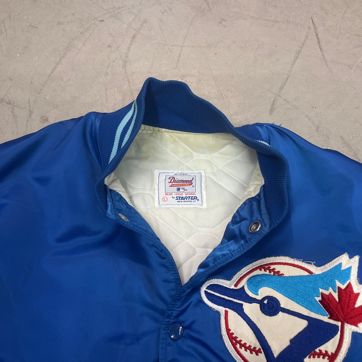 STARTER MLB BLUE JAYS SATIN JACKET 80s [L]