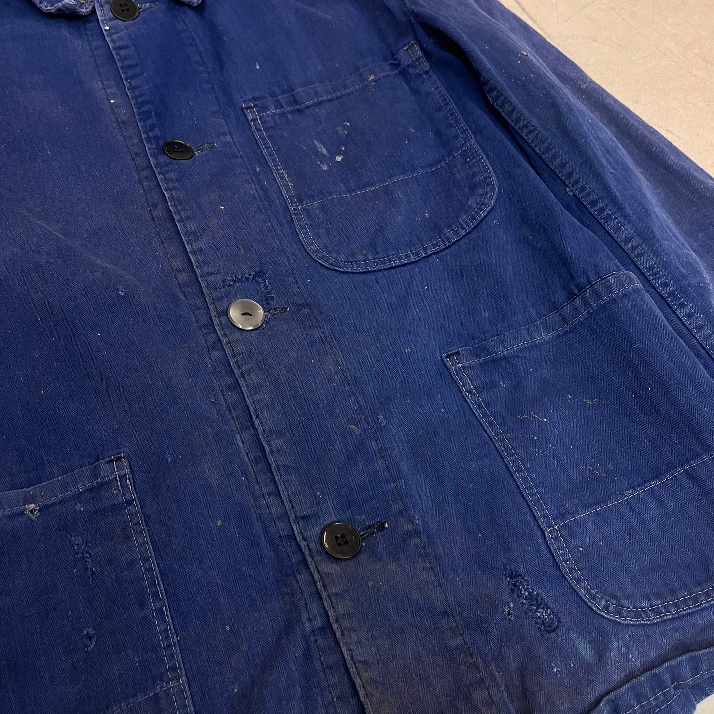 HERRINGBONE COTTON WORK SHIRT 026 [S]