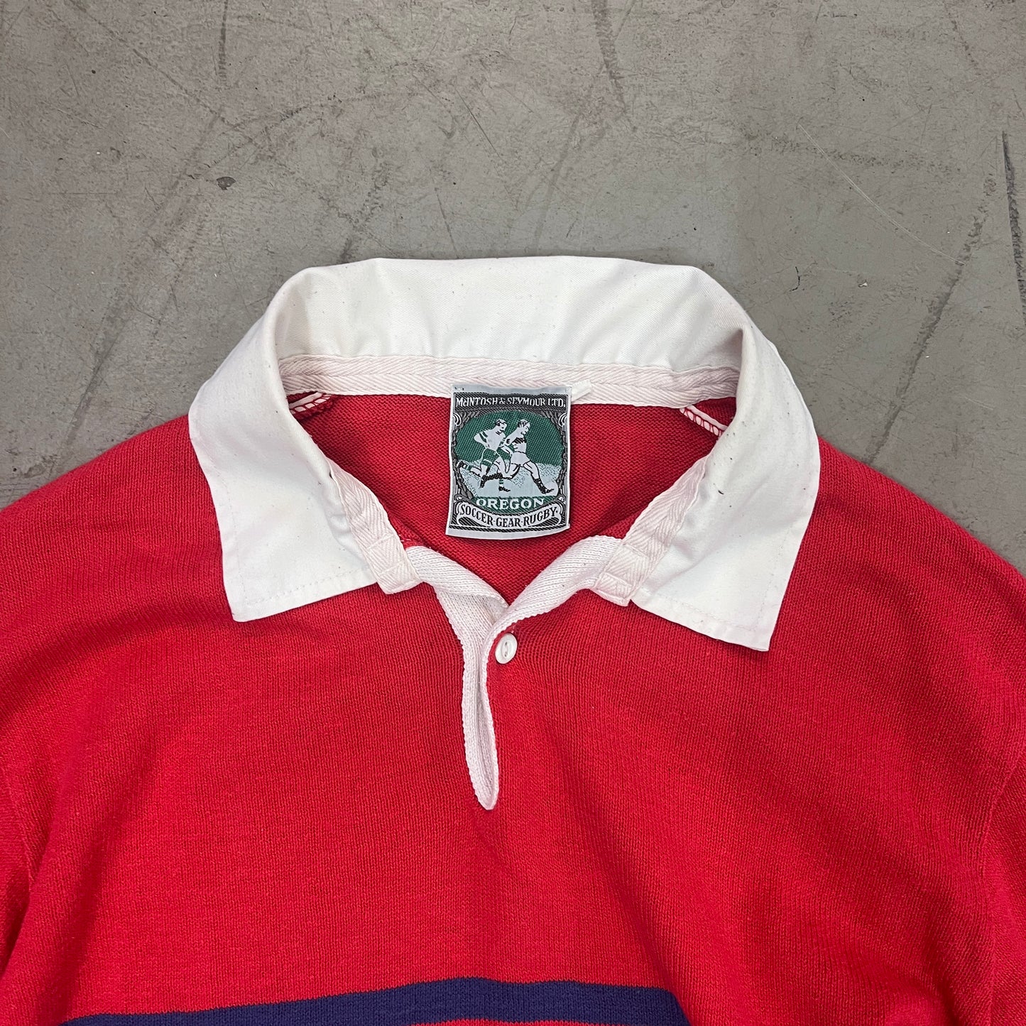 MCINTOSH & SEYMOUR FINE KNIT RED/BLU 90s [M/L]
