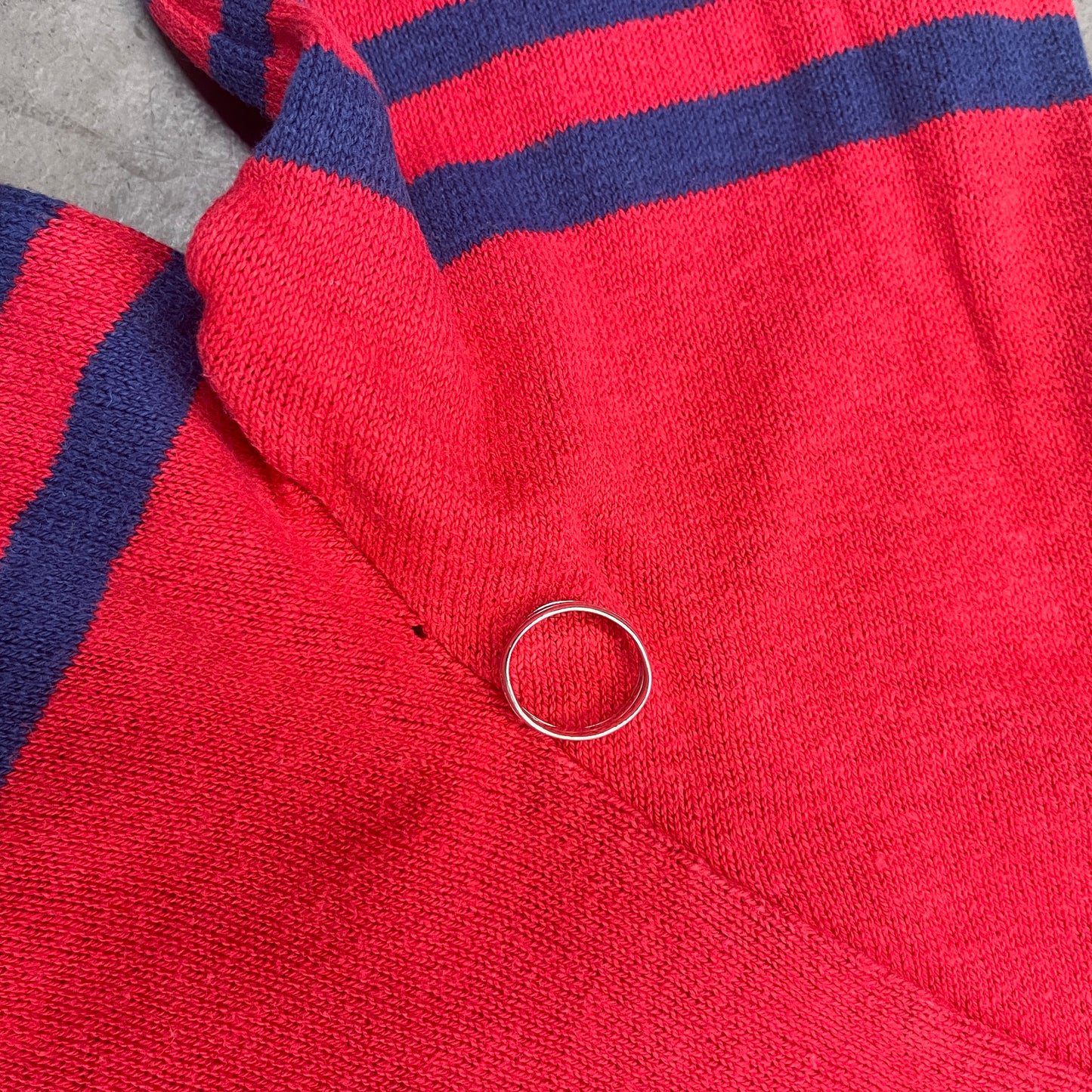 MCINTOSH & SEYMOUR FINE KNIT RED/BLU 90s [M/L]