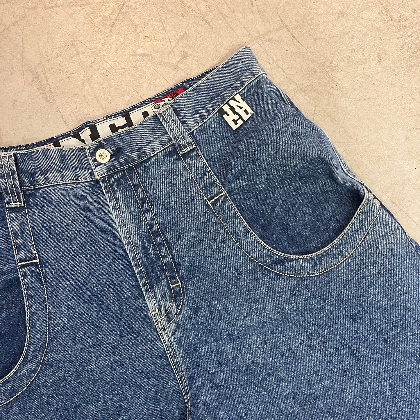 JNCO THUG DARK STONE DENIM PANTS 38W 30L