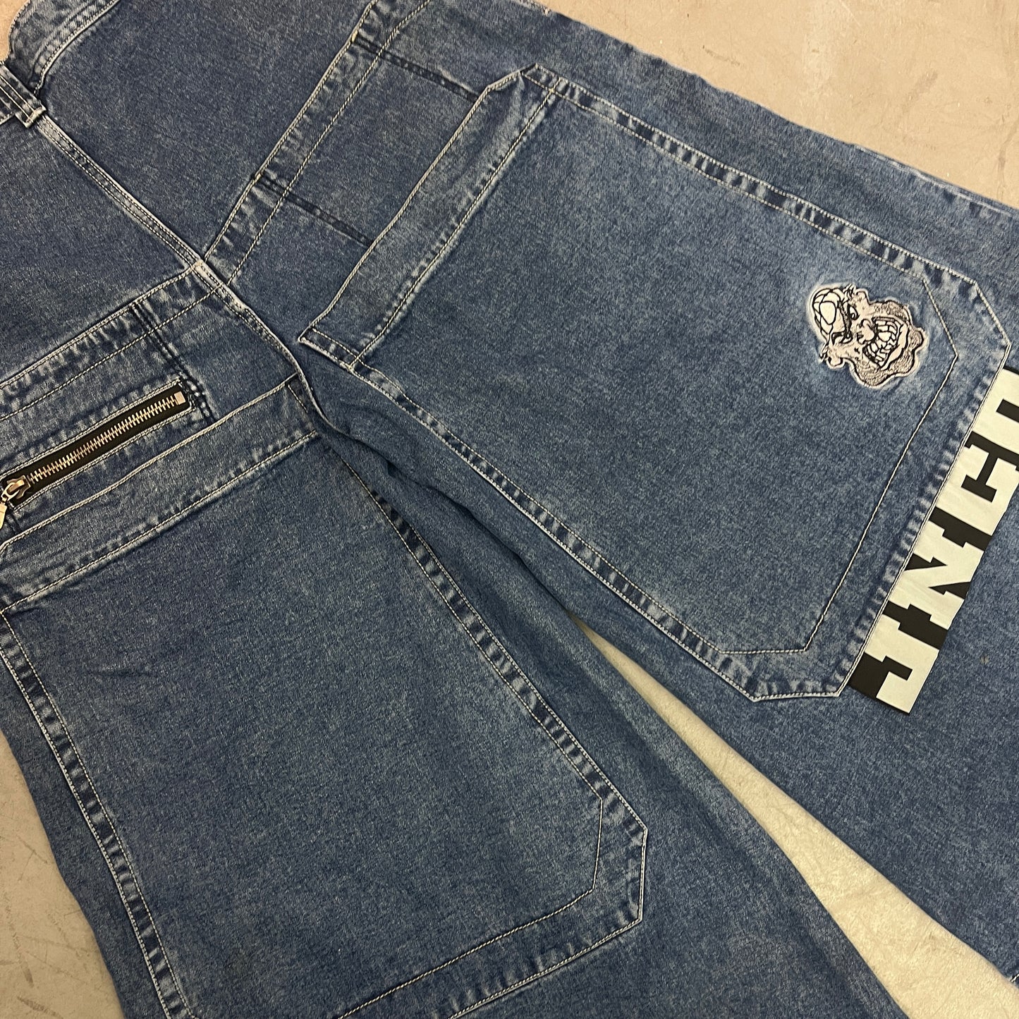 JNCO THUG DARK STONE DENIM PANTS 38W 30L