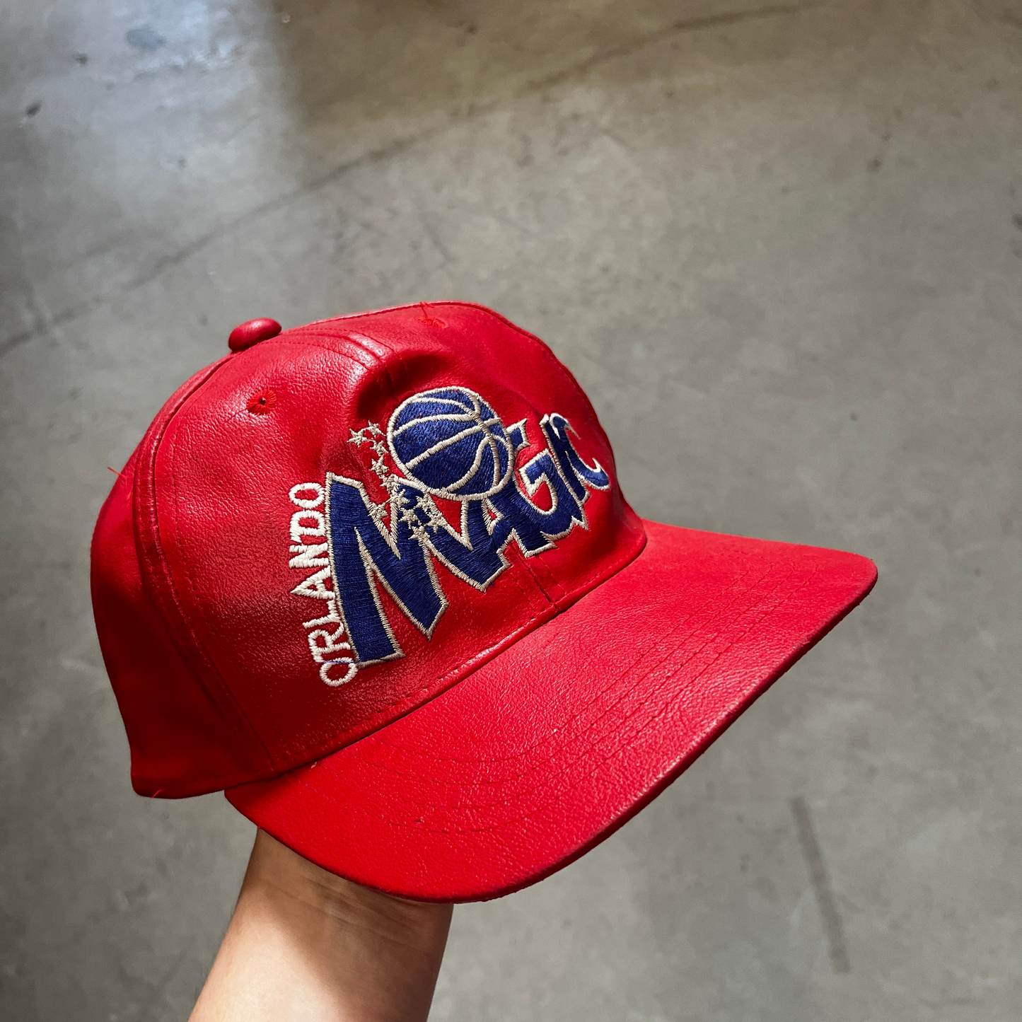 ORLANDO MAGIC RED LEATHER CAP