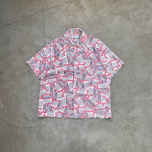 BUDWEISER AOP BUTTON UP 70s [XL]