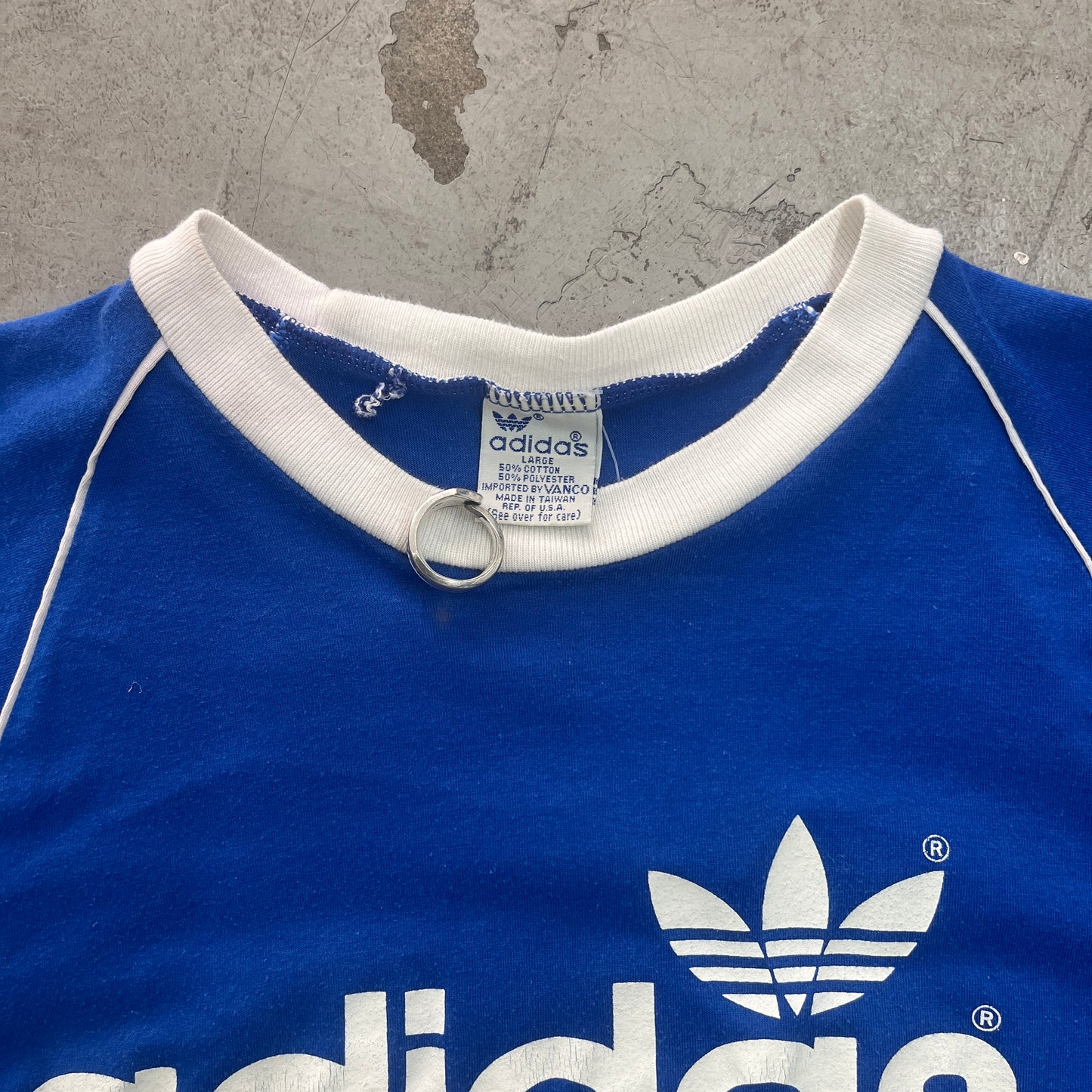 ADIDAS BLU TREFOIL RINGER 80s [M]