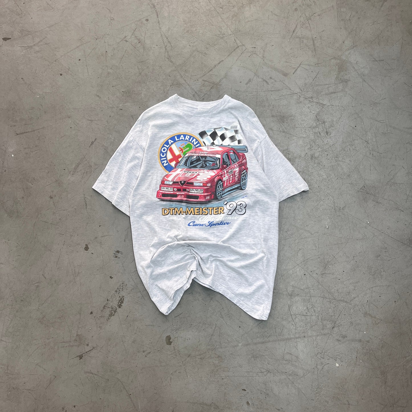 VINTAGE 1993 ALFA ROMEO NICOLA LARINI T-SHIRT