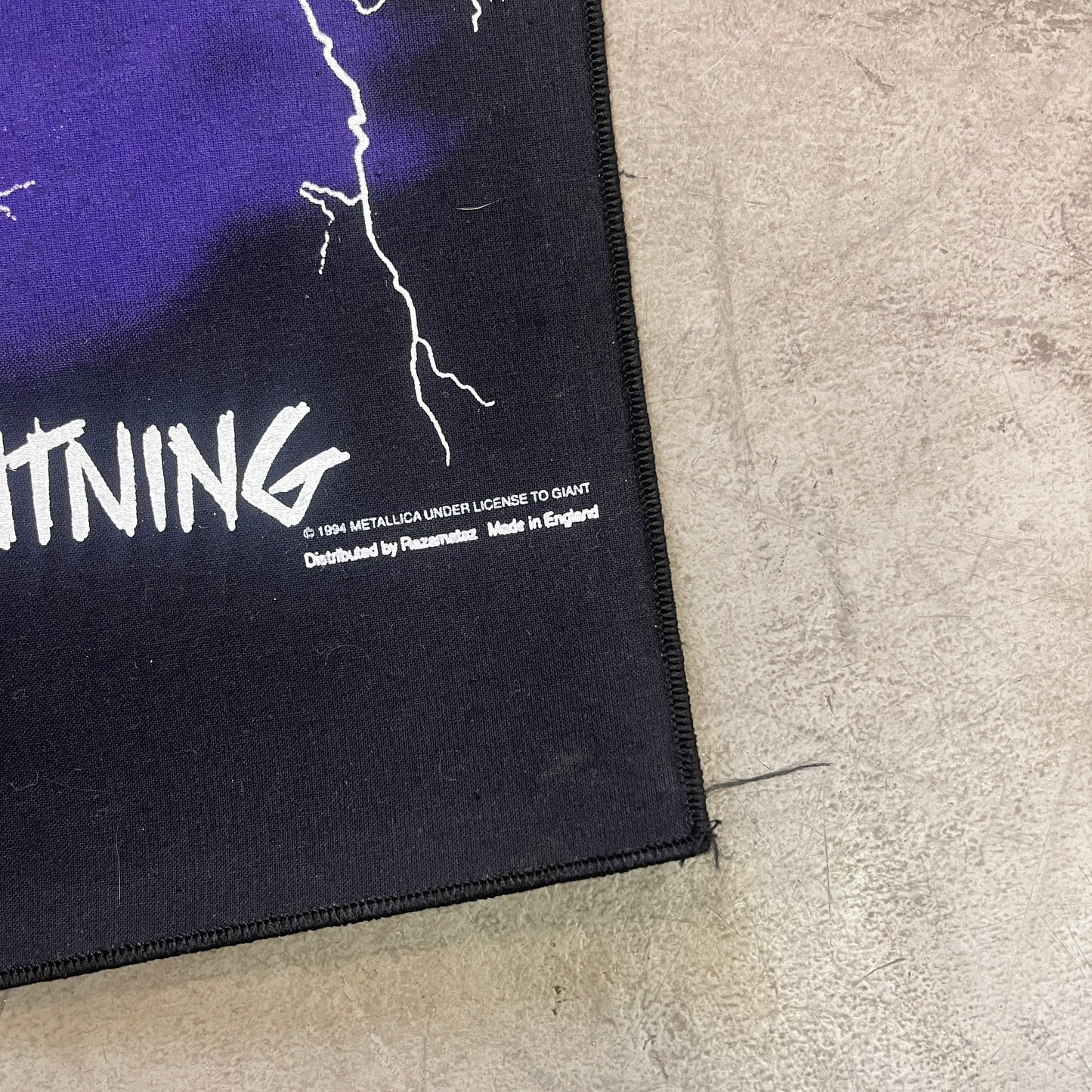 METALLICA RIDE THE LIGHTNING 94 BACK PATCH