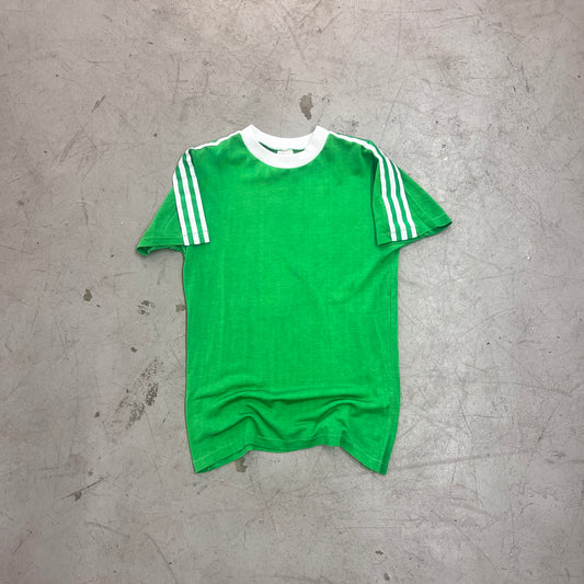 ADIDAS GREEN FINE KNIT JERSEY 80s  [M]