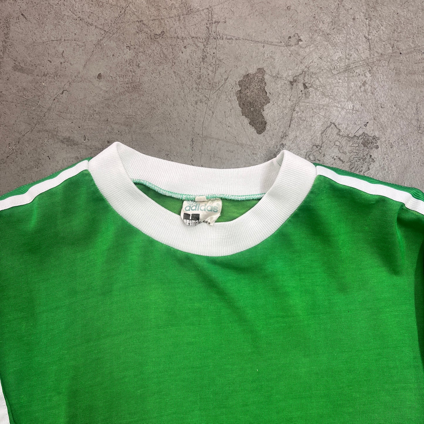 ADIDAS GREEN FINE KNIT JERSEY 80s  [M]