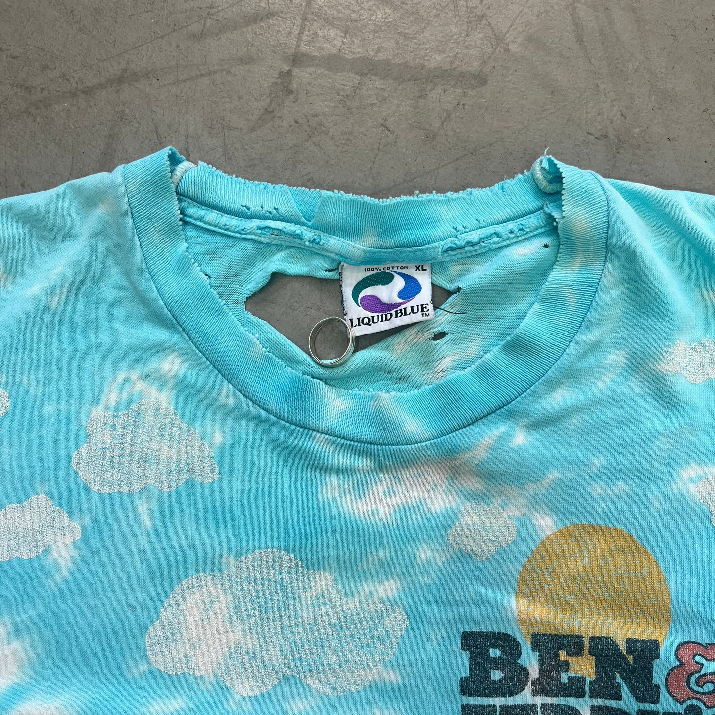 BEN AND JERRYS EUPHORIA AOP LIQUID BLUE [XL]