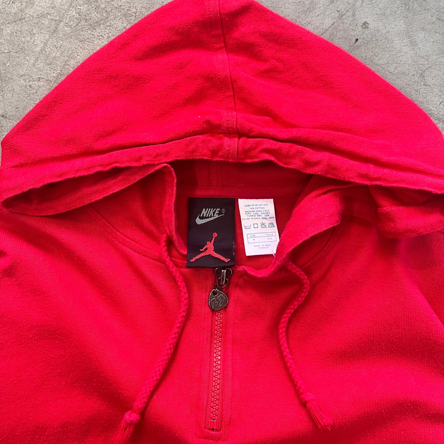 NIKE AIR JORDAN RED HOODIE 90s [M]