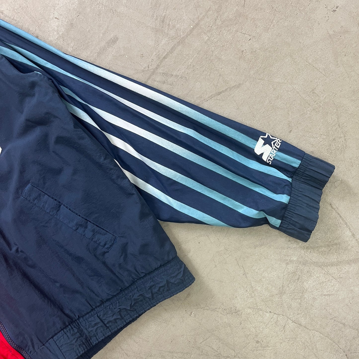 STARTER NBA HOUSTON ROCKETS  SPELL OUT WINDBREAKER 90s [L]