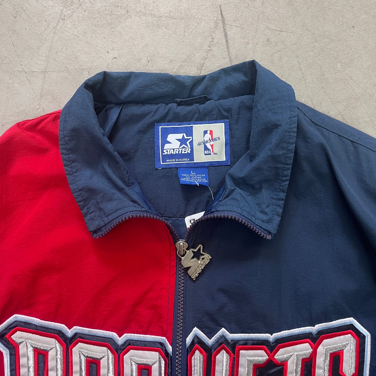 STARTER NBA HOUSTON ROCKETS  SPELL OUT WINDBREAKER 90s [L]