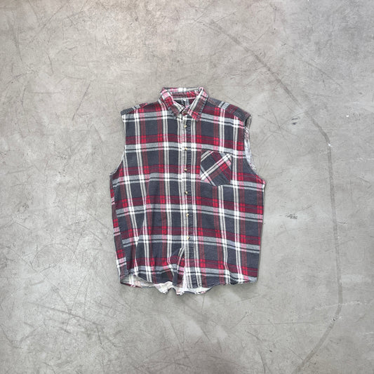 vintage red checkered shirt cut 