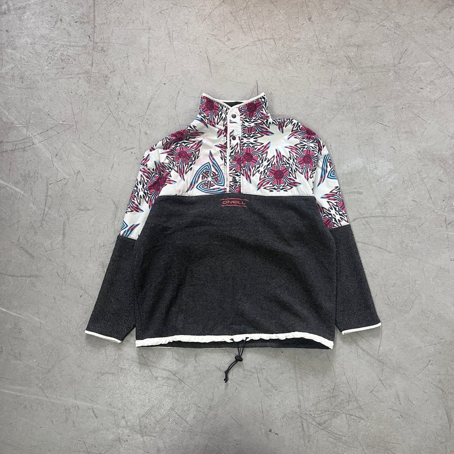 ONEILL 1/4 ZIP NYLON FLEECE 80s [XL]