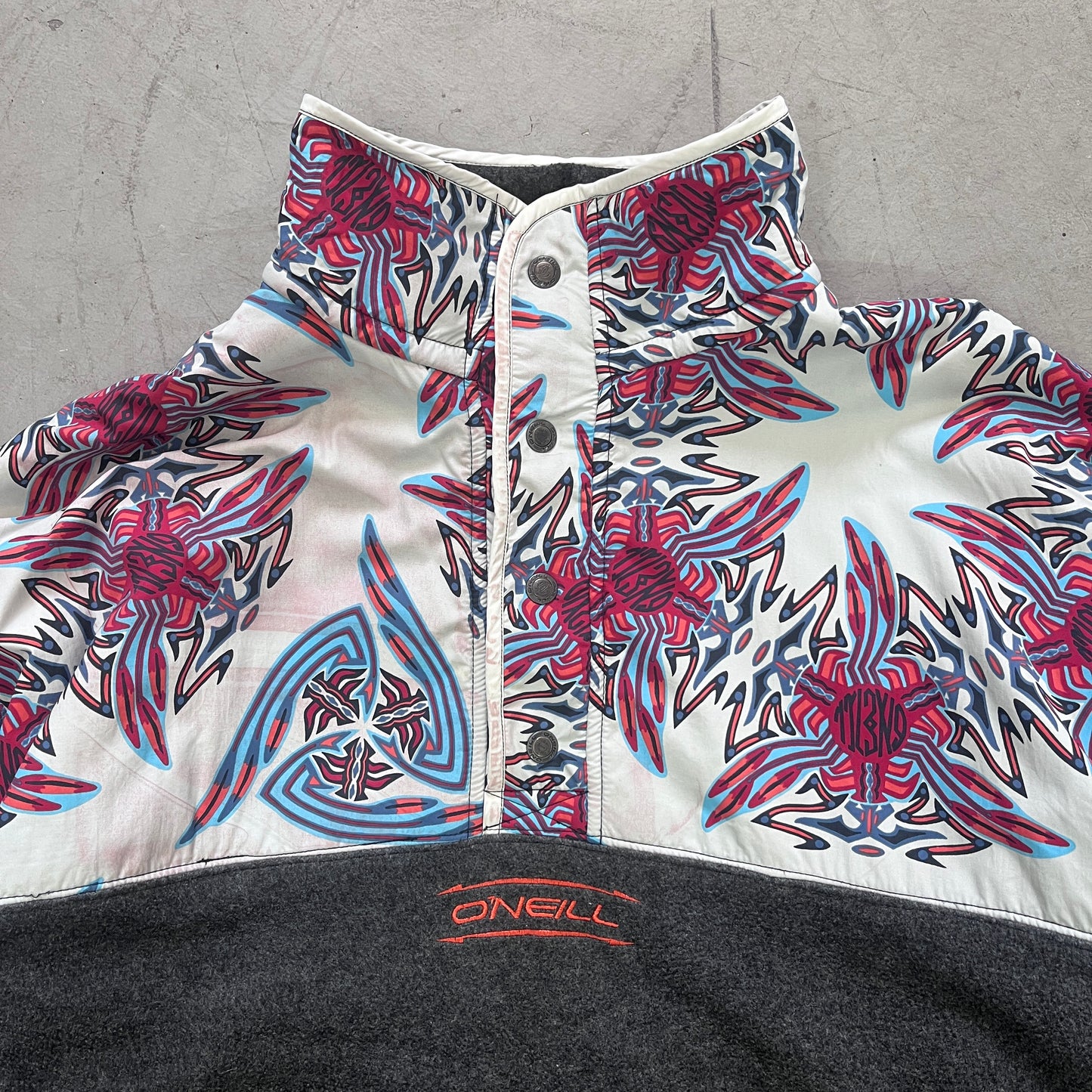 ONEILL 1/4 ZIP NYLON FLEECE 80s [XL]