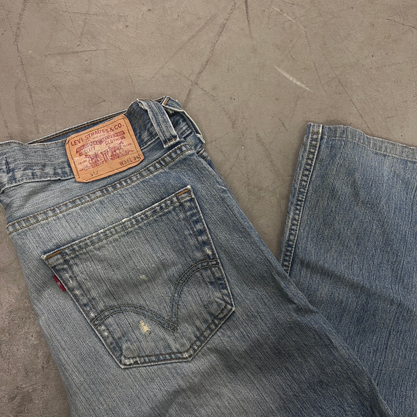LEVIS 512 BOOTCUT DENIM Y2K [ALTERED, W36, L25]
