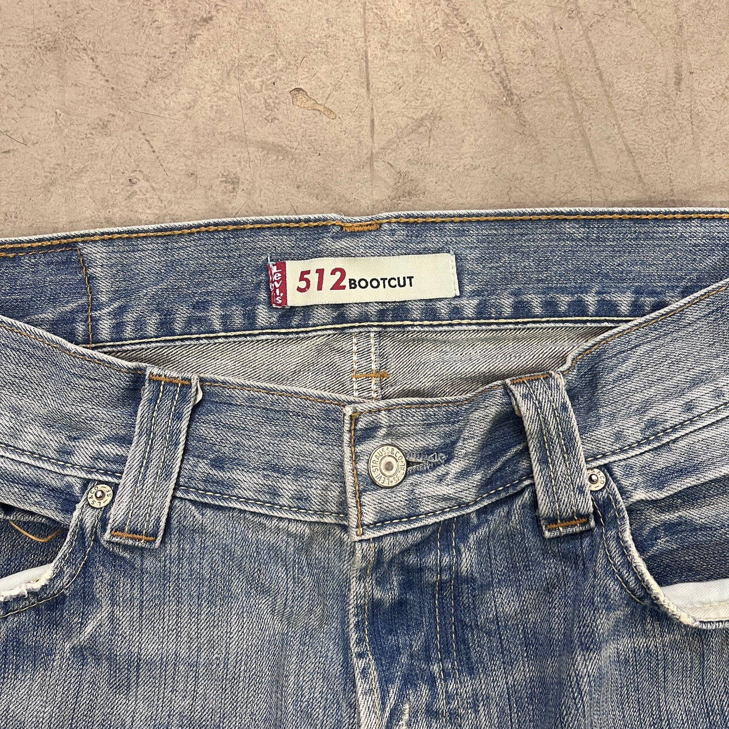 LEVIS 512 BOOTCUT DENIM Y2K [ALTERED, W36, L25]