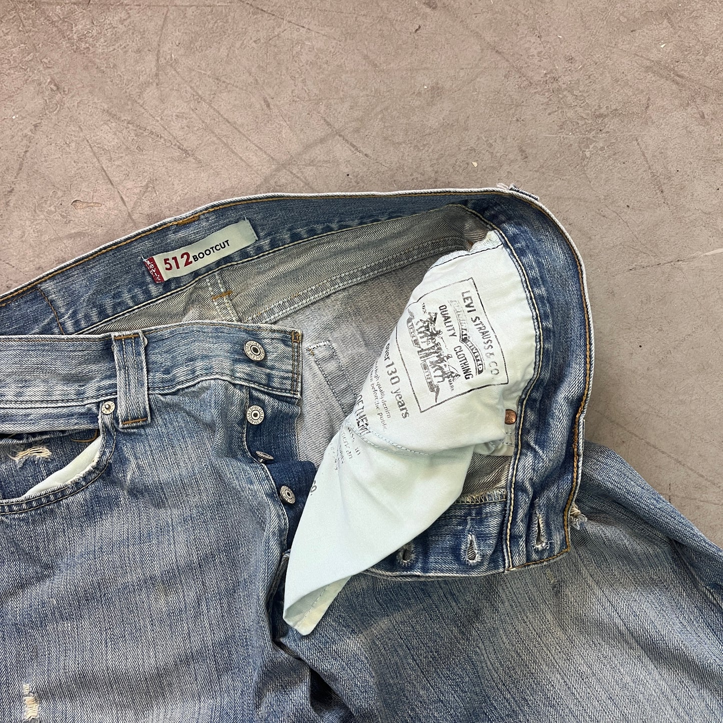 LEVIS 512 BOOTCUT DENIM Y2K [ALTERED, W36, L25]