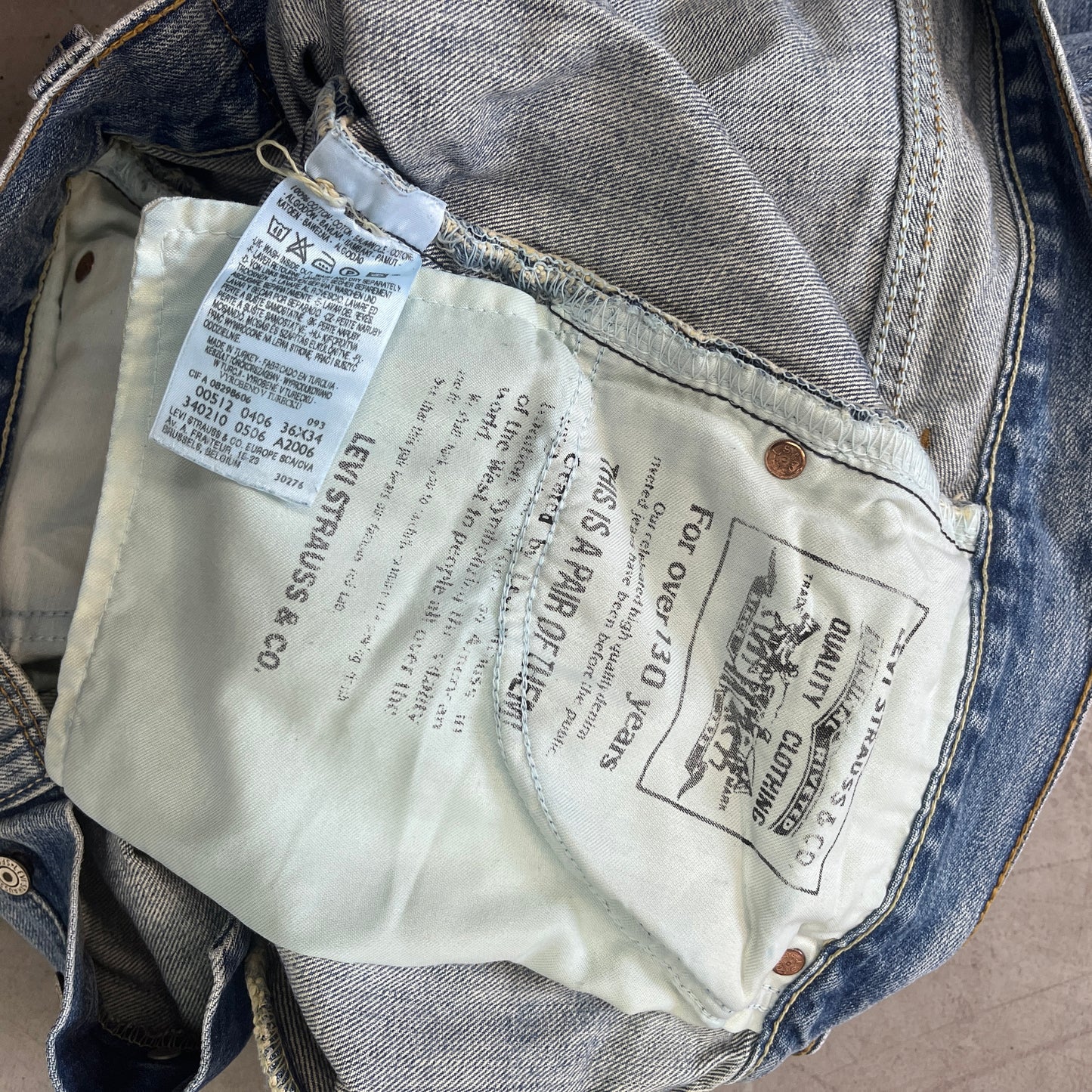 LEVIS 512 BOOTCUT DENIM Y2K [ALTERED, W36, L25]