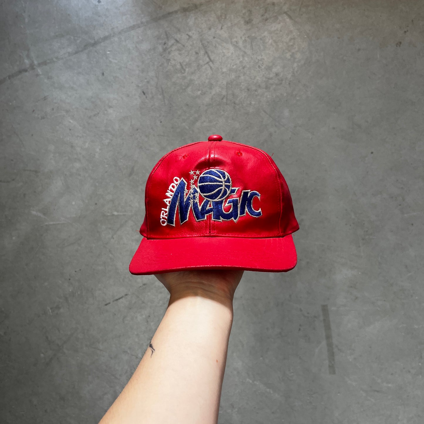 ORLANDO MAGIC RED LEATHER CAP