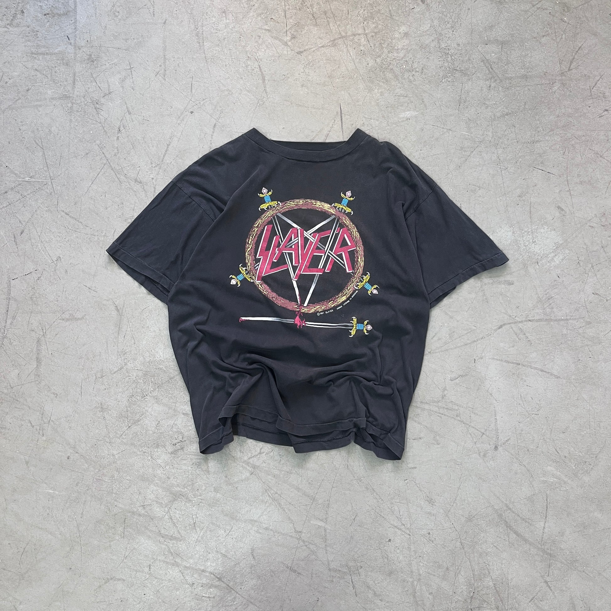 Vintage 1991 Slayer Hell Awaits t-shirts