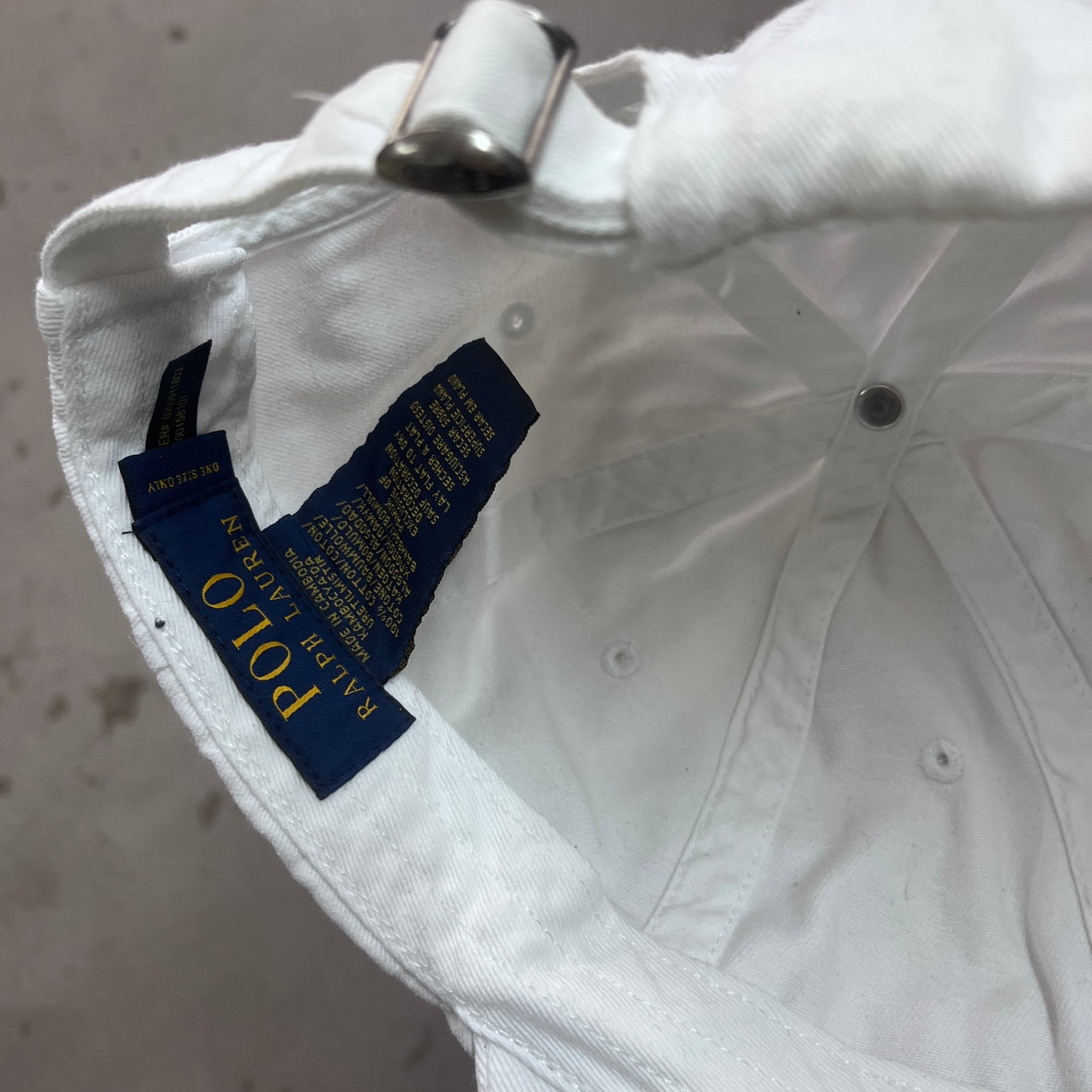 POLO RALPH LAUREN WHT COTTON CHINO CAP