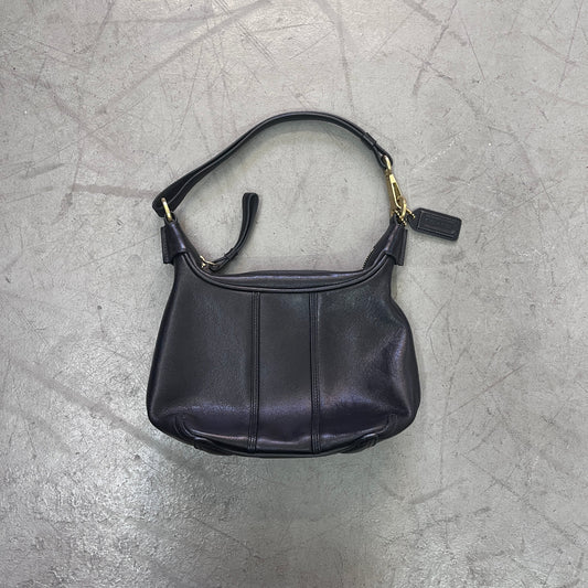 COACH AMANDA SMALL HOBO BLK LEATHER 00s