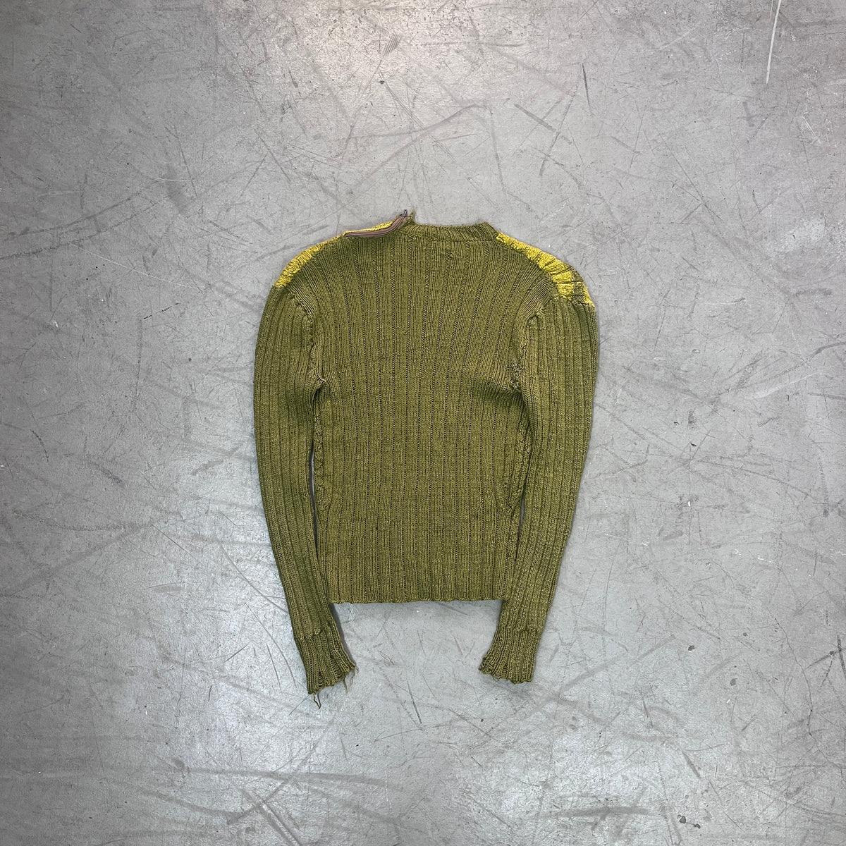 VINTAGE GREEN HANDMADE KNIT [S]