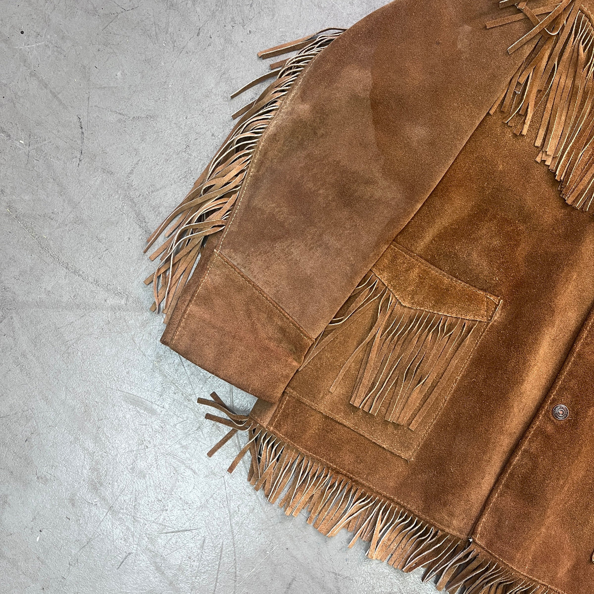 SCHOTT NYC SUEDE FRINGE JACKET LATE 1970S/80s [L/XL, 44]