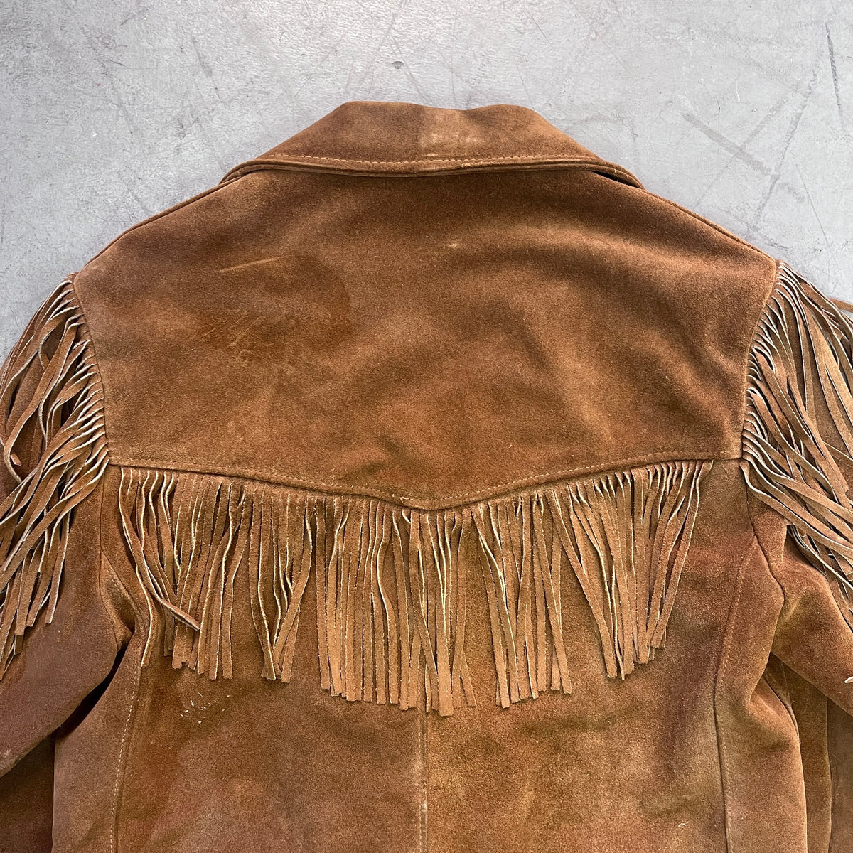 SCHOTT NYC SUEDE FRINGE JACKET LATE 1970S/80s [L/XL, 44]