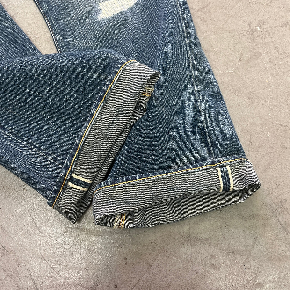 DOUBLE RL SELVEDGE SLIM BOOTCUT JAPANESE SELVEDGE DENIM 36/32