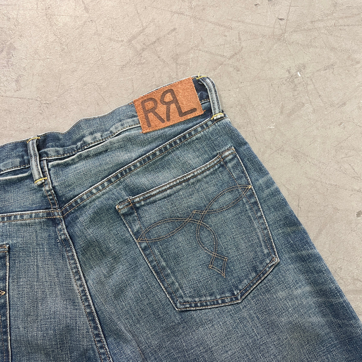 DOUBLE RL SELVEDGE SLIM BOOTCUT JAPANESE SELVEDGE DENIM 36/32