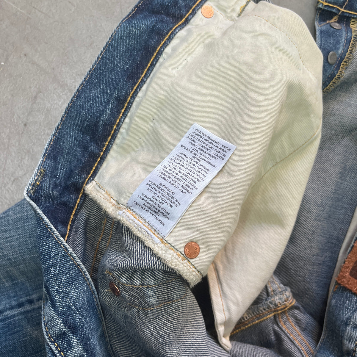 DOUBLE RL SELVEDGE SLIM BOOTCUT JAPANESE SELVEDGE DENIM 36/32