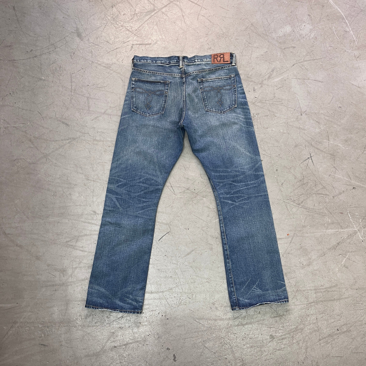 DOUBLE RL SELVEDGE SLIM BOOTCUT JAPANESE SELVEDGE DENIM 36/32