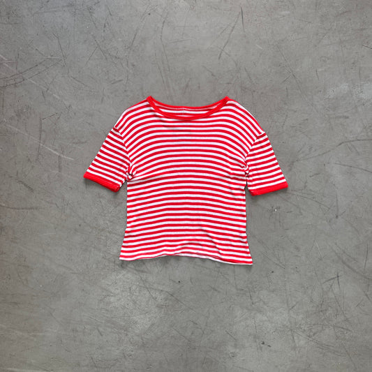 RED / WHITE STRIPED RINGER 70s [S/M]