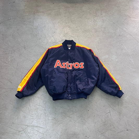 HOUSTON ASTROS COOPERSTOWN SATIN BOMBER [L]