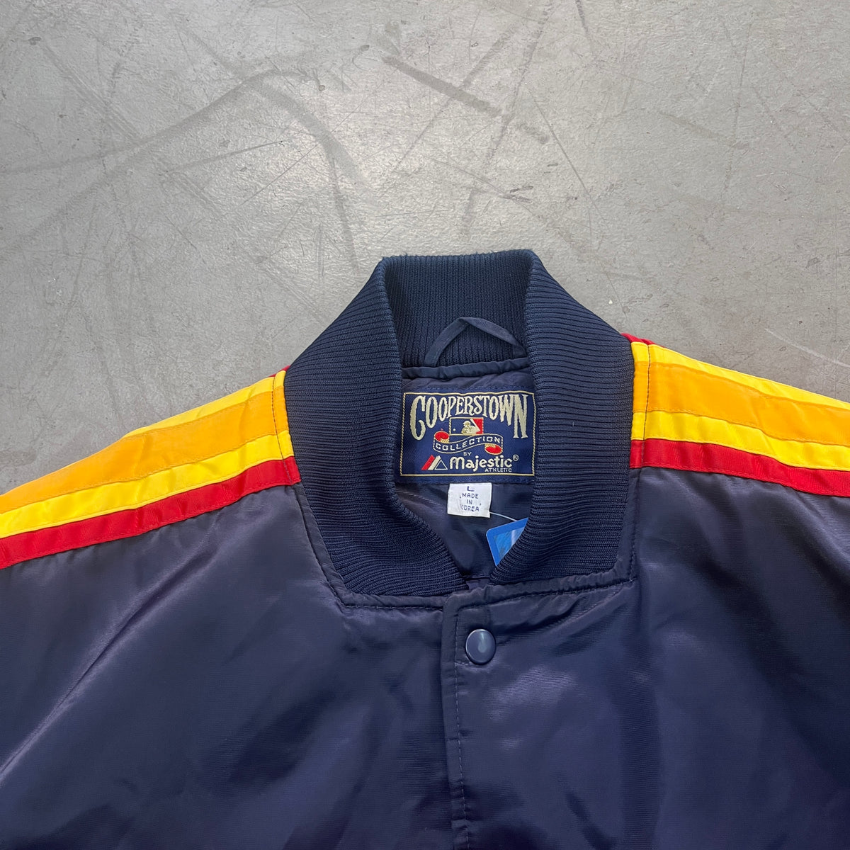 HOUSTON ASTROS COOPERSTOWN SATIN BOMBER [L]