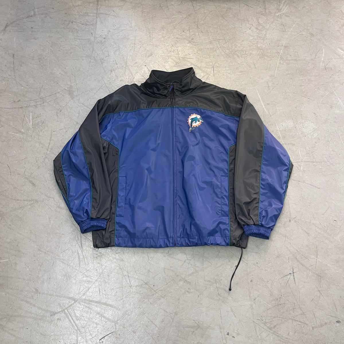 NFL MIAMI DOLPHINS WAXED JACKET 90s [XL]