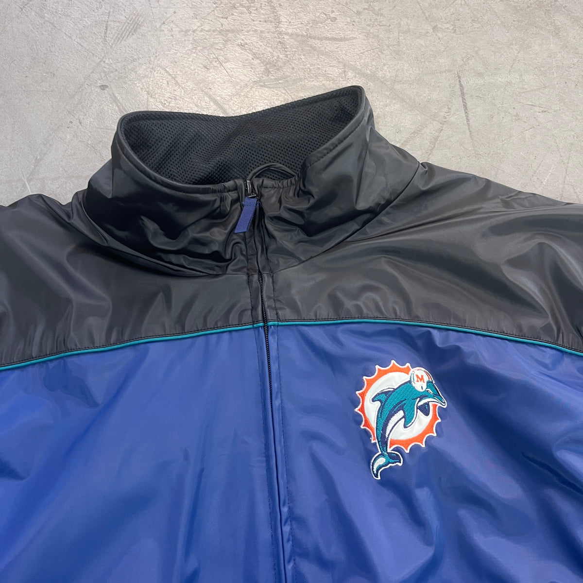 NFL MIAMI DOLPHINS WAXED JACKET 90s [XL]