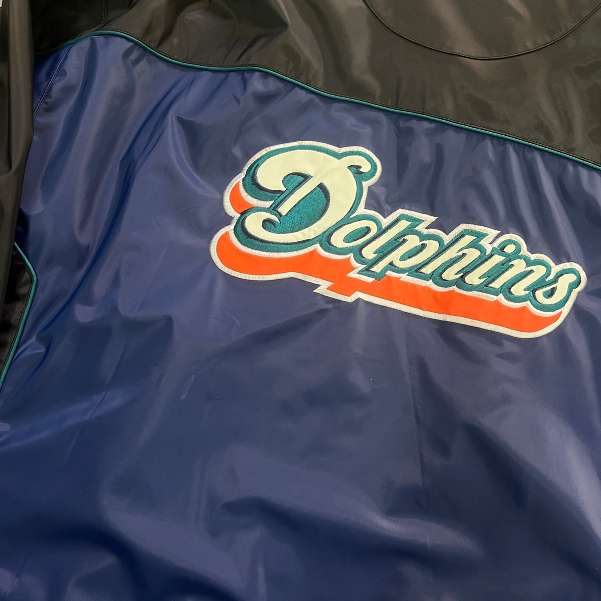 NFL MIAMI DOLPHINS WAXED JACKET 90s [XL]